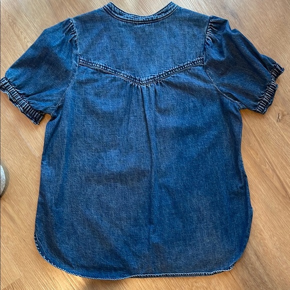 Pilcro Aly-Puff Sleeve Denim Blouse - Picture 12 of 16